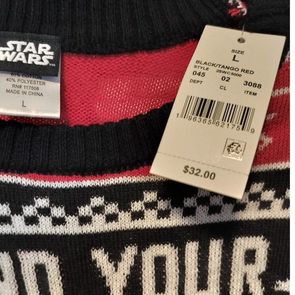 NEW Star Wars Darth Vader Christmas unisex large Sweater - Picture 2 of 4